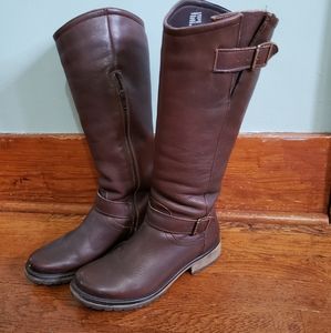 Steve Madden Fairmont Brown Leather Boots 8